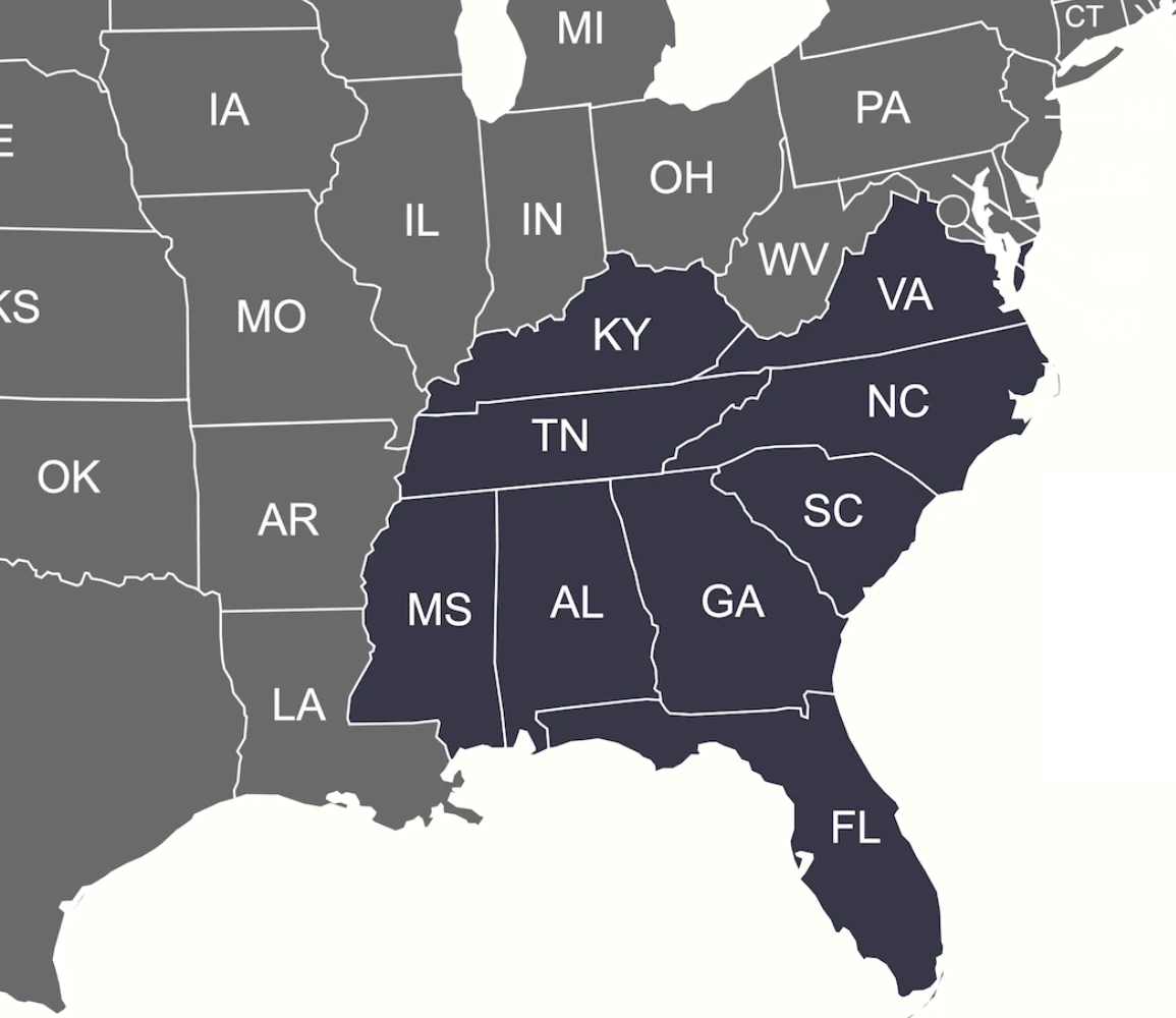 US Map US Map - Tectum Replacement service areas